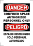 SIGN- DANGER AUTHORIZED PERSONNEL [VINYL] [5x7 in.]